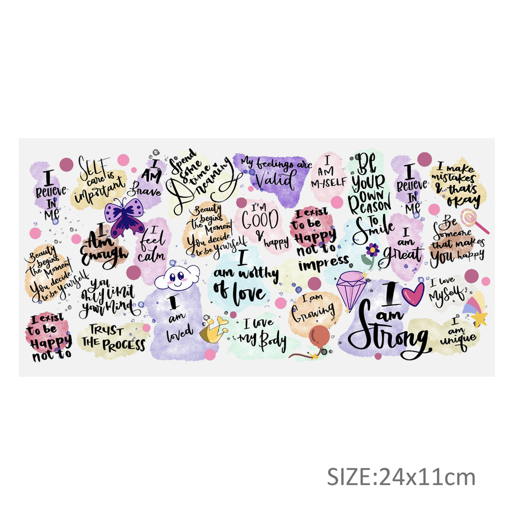 Best Dad Mom Mental Health Positive Affirmation Nurse UV DTF Sticker For 16oz Cups Wrap Transfer Sticker - Image 4