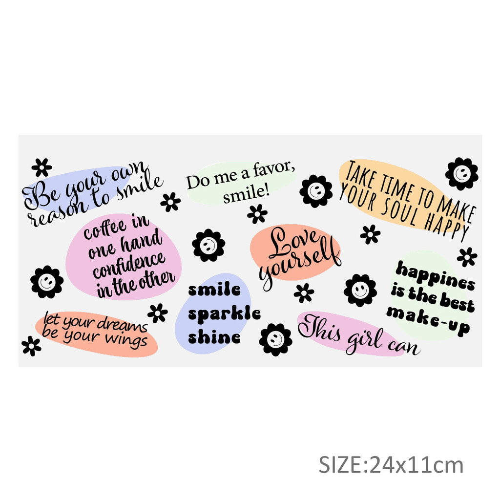 Best Dad Mom Mental Health Positive Affirmation Nurse UV DTF Sticker For 16oz Cups Wrap Transfer Sticker - Image 6