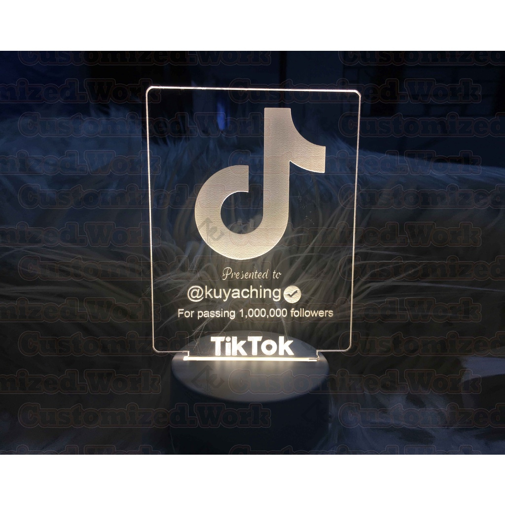 CUSTOMIZED MODERN LED LIGHTED TROPHY, TOKEN, PLAQUE & LAMPARA of Logo /Photo Engrave with your name - Image 9