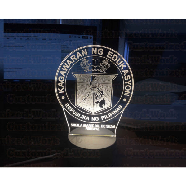 CUSTOMIZED MODERN LED LIGHTED TROPHY, TOKEN, PLAQUE & LAMPARA of Logo /Photo Engrave with your name - Image 8