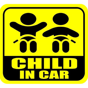 Child/ Baby In Car High Quality UV DTF Sticker