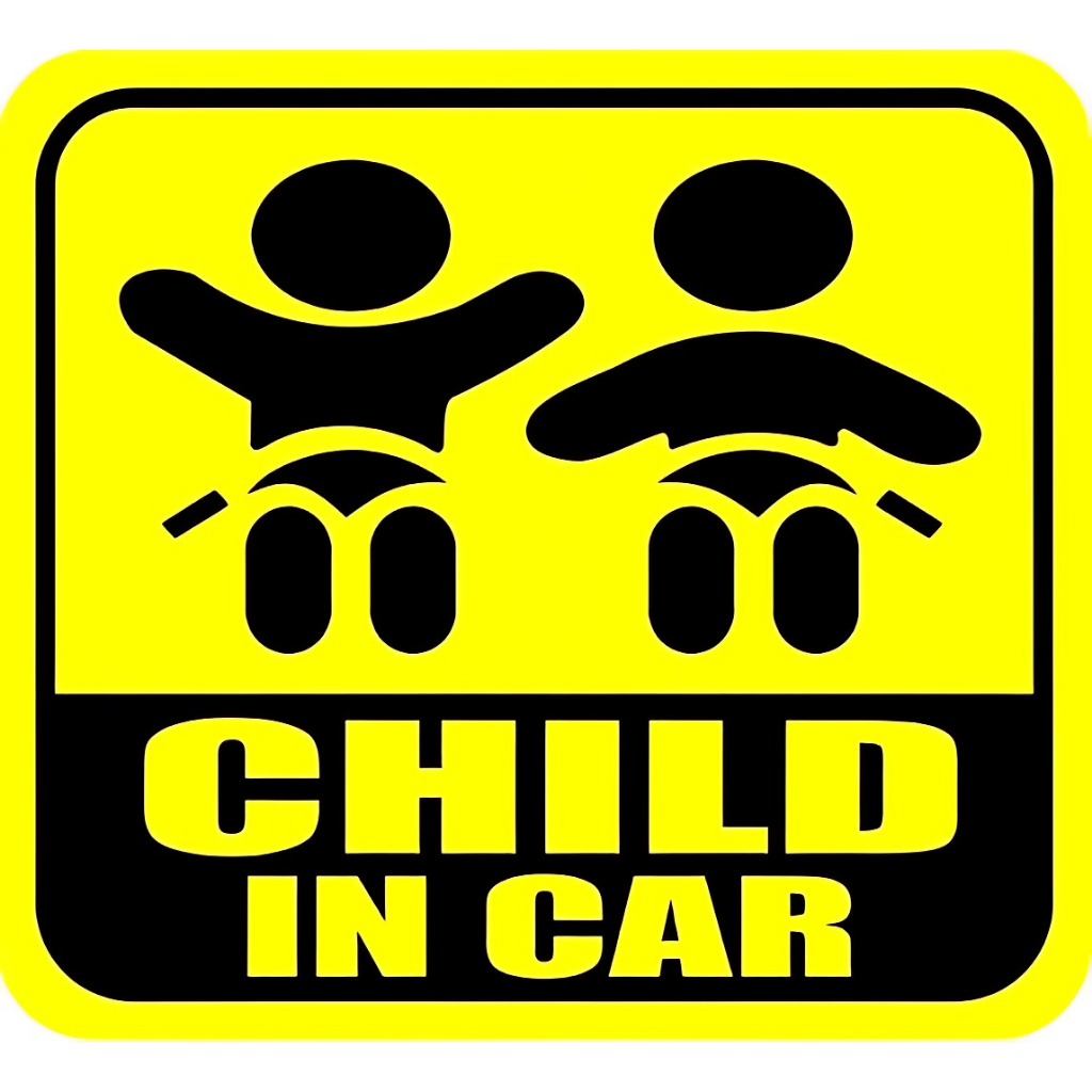 Child/ Baby In Car High Quality UV DTF Sticker