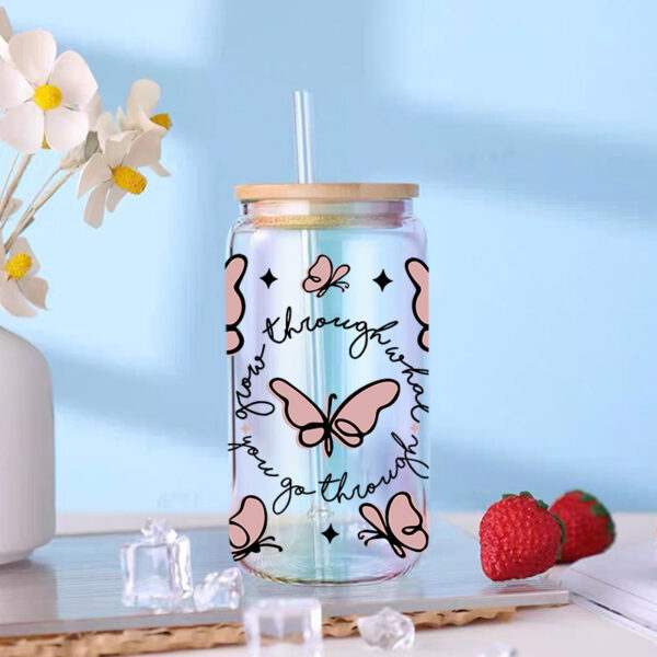 UV DTF Transfer Sticker Butterfly Theme For The 16oz Libbey Glasses Wraps Cup Can DIY Easy To Use - Image 4