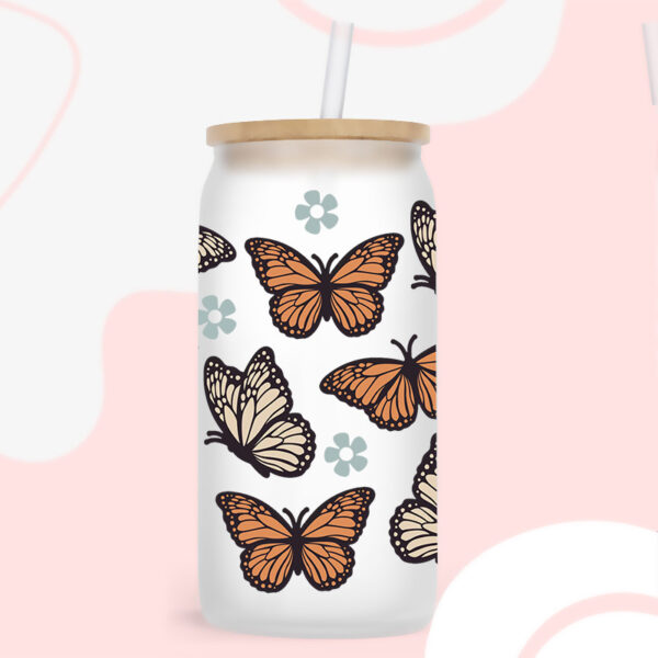 UV DTF Transfer Sticker Butterfly Theme For The 16oz Libbey Glasses Wraps Cup Can DIY Easy To Use - Image 3