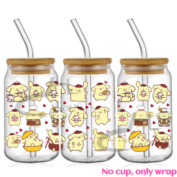 Sanrio UV DTF 16oz Cup Wrap Glass Plastic Can Wraps Selfadhesive Sticker Ready to Ship Without Cup - Image 7