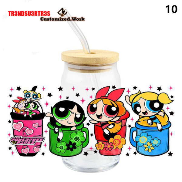 1pc Powerpuff Girls Buttercup Bubbles UV DTF Sticker For 16oz Cups Wrap Transfer Custom - Image 11