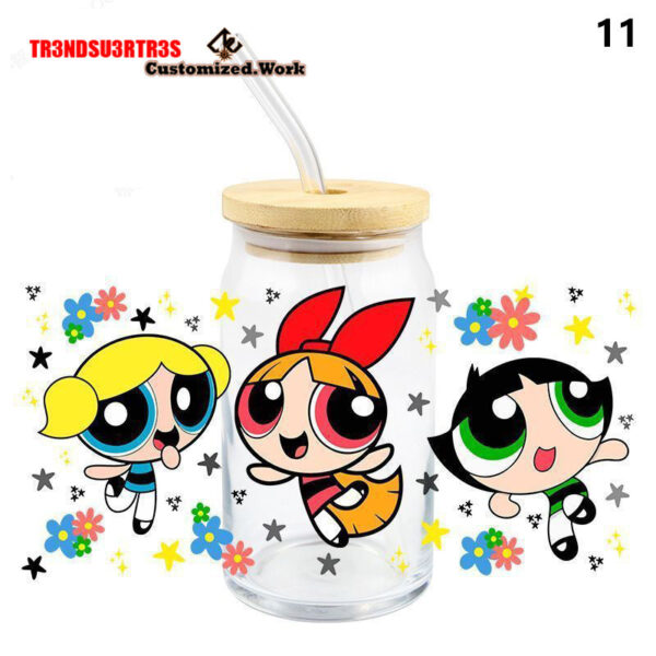 1pc Powerpuff Girls Buttercup Bubbles UV DTF Sticker For 16oz Cups Wrap Transfer Custom - Image 12