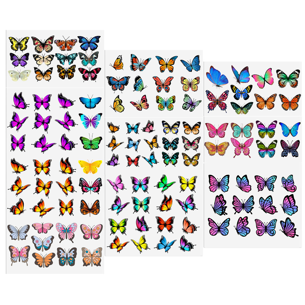 Butterfly DTF Sticker For Cups Cool Personalize UV Wrap Transfer Sticker Custom Labels DIY Logo