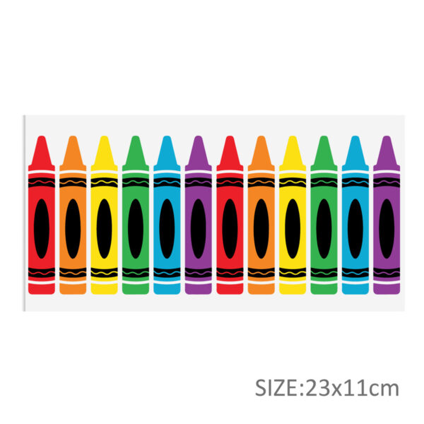 Back to School Apple UV DTF Sticker For 16oz Glass Cups Wrap Transfer Sticker Labels Logo - Image 5
