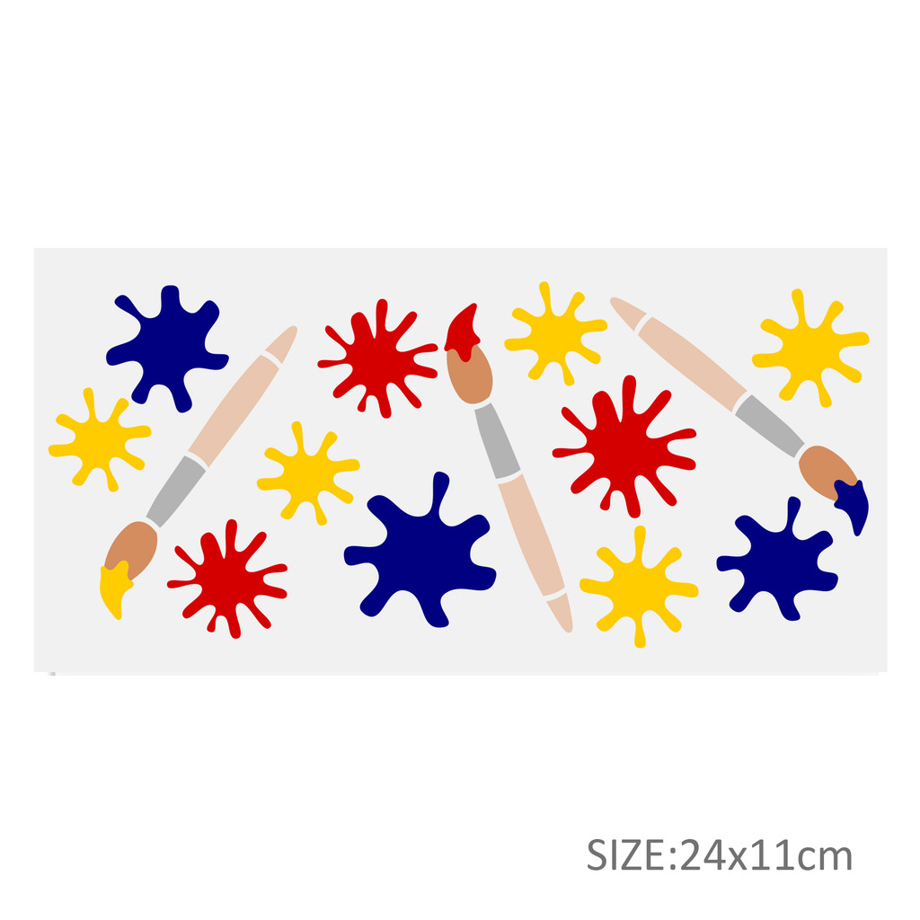 Back to School Apple UV DTF Sticker For 16oz Glass Cups Wrap Transfer Sticker Labels Logo - Image 12