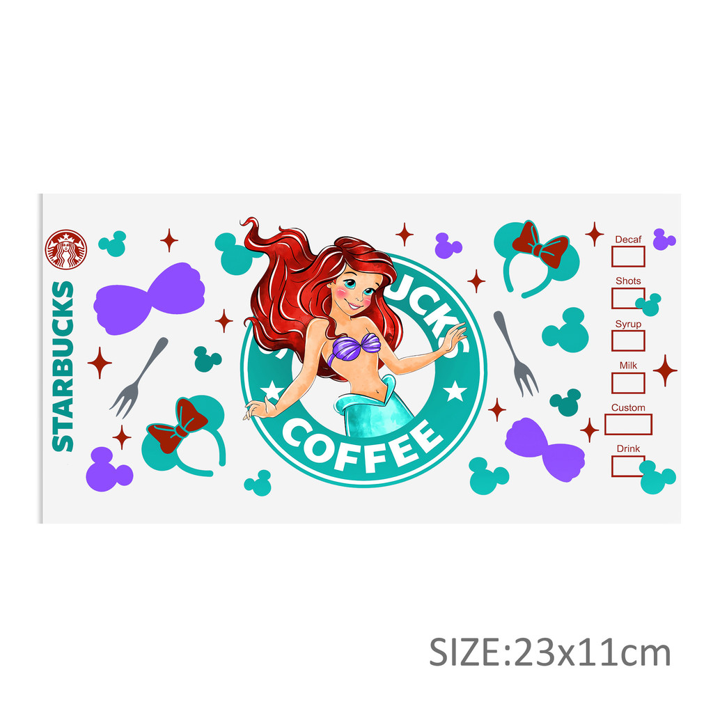 Disney 16oz DTF Sticker For Cups Cool UV Wrap Transfer Sticker Labels DIY Logo - Image 29