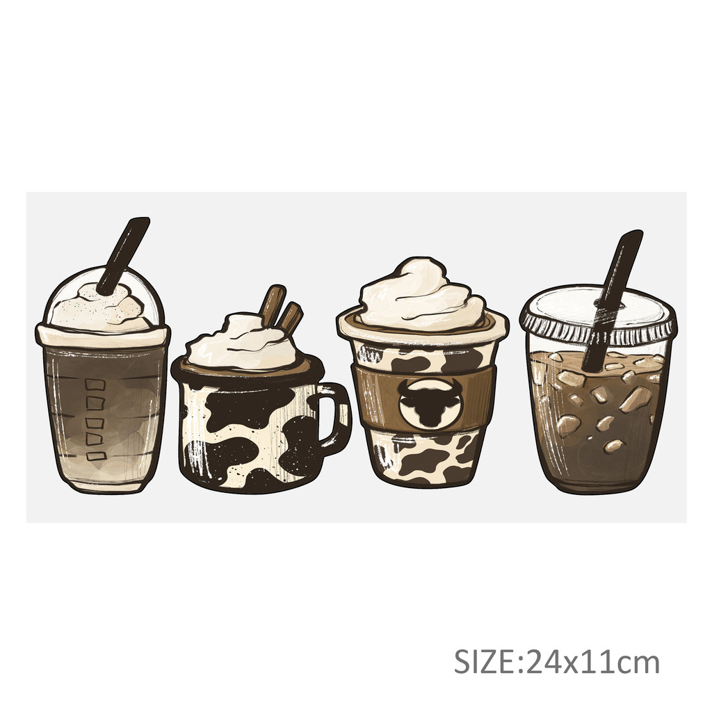 Candy Coffee UV DTF Sticker For 16oz Cups Wrap Transfer Sticker Labels DIY Logo - Image 19