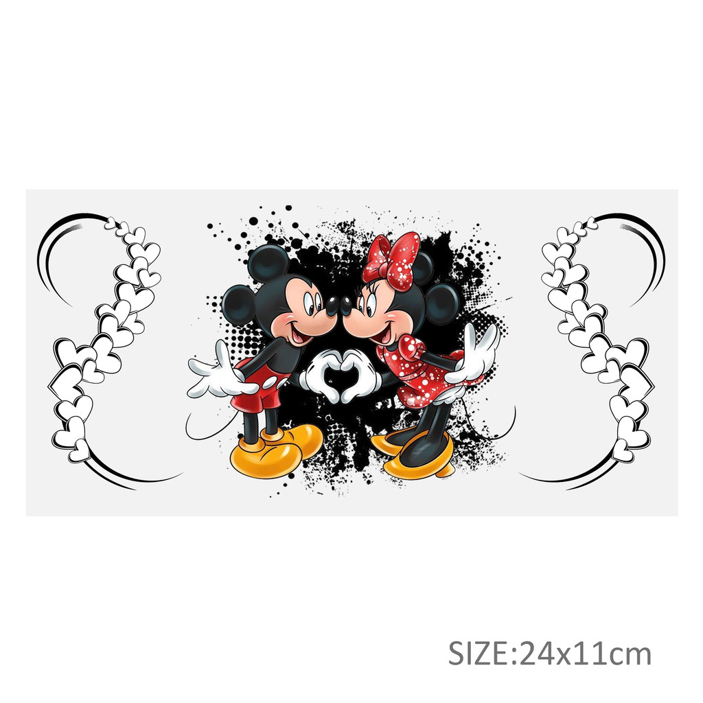 Disney Mickey 16oz DTF Sticker Cup Cool UV Wrap Transfer Sticker Label DIY Logo - Image 3