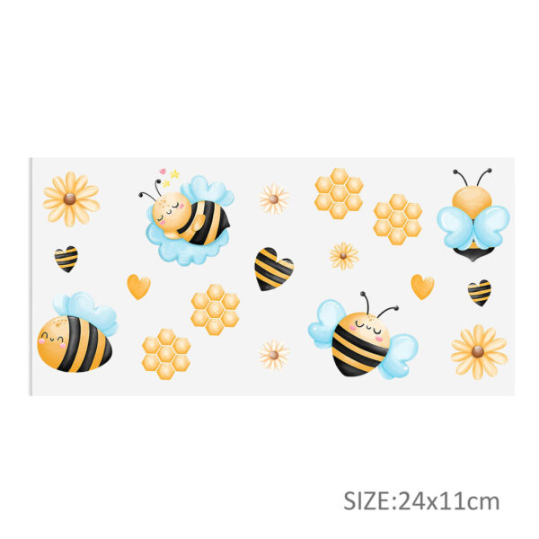 16OZ UV DTF Glass Cup Can Wrap Transfers Stickers Animals And Plants For Glass Mug Logo Labels - Image 2