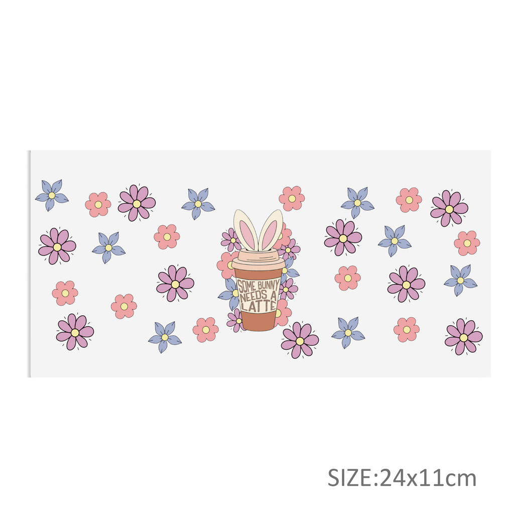 16OZ UV DTF Glass Cup Can Wrap Transfers Stickers Animals And Plants For Glass Mug Logo Labels - Image 6