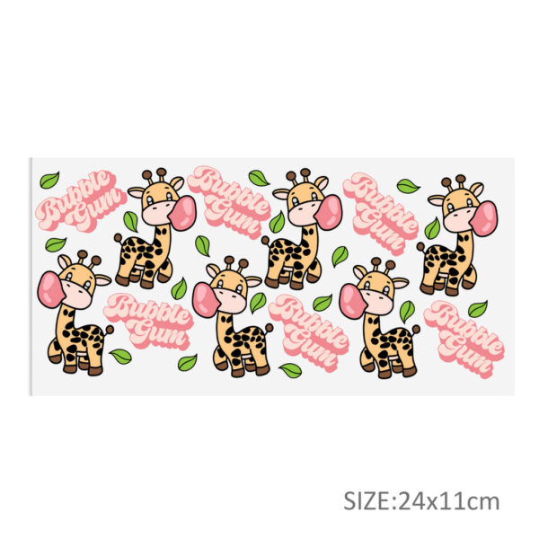 16OZ UV DTF Glass Cup Can Wrap Transfers Stickers Animals And Plants For Glass Mug Logo Labels - Image 11