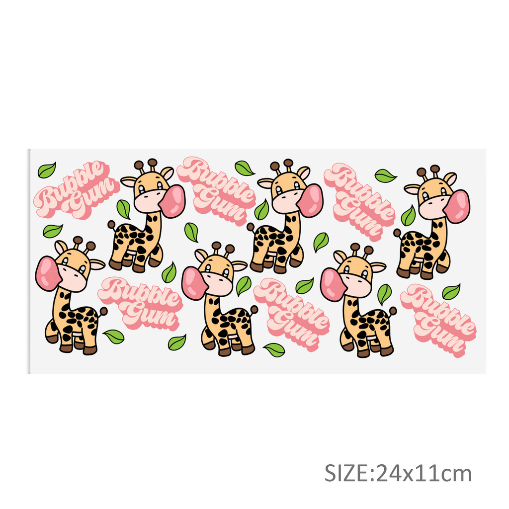 16OZ UV DTF Glass Cup Can Wrap Transfers Stickers Animals And Plants For Glass Mug Logo Labels - Image 11