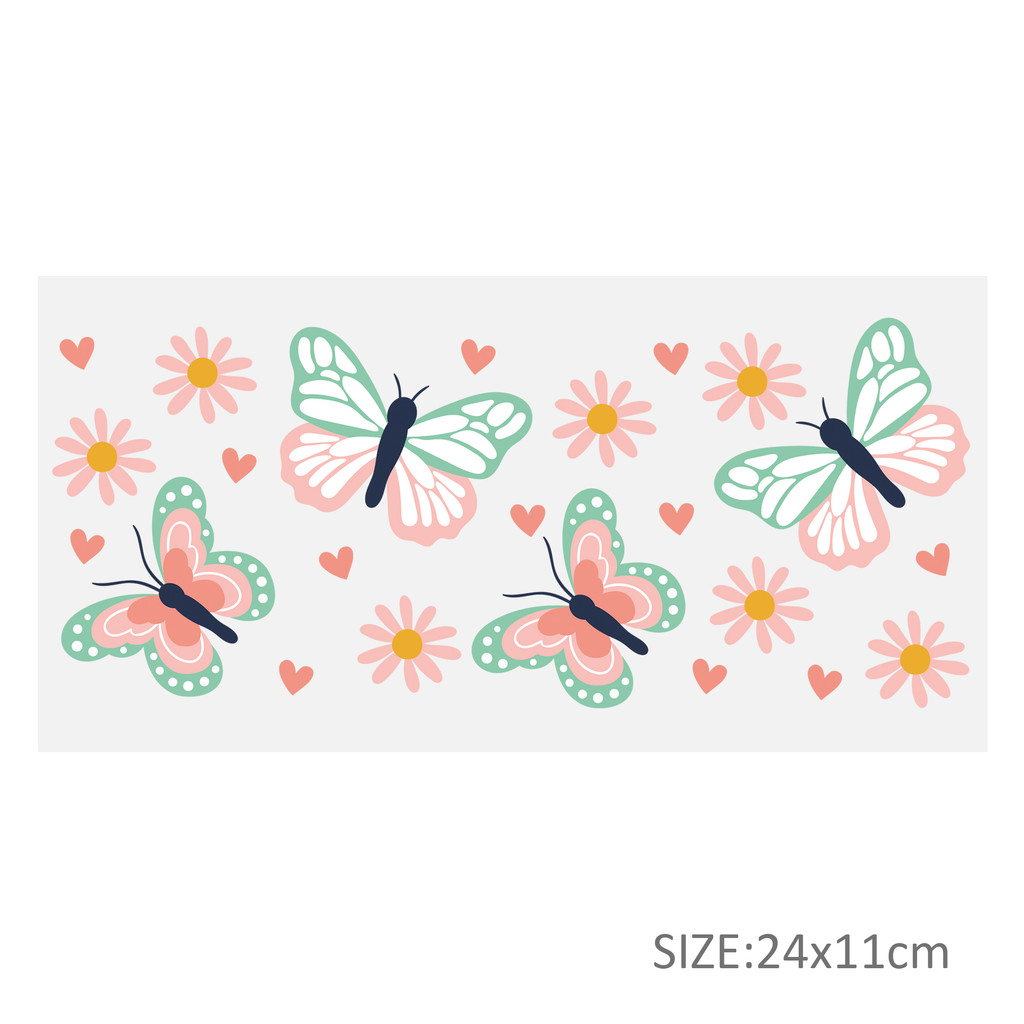 Butterfly UV DTF Sticker For 16oz Cups Wrap Transfer Sticker Labels DIY Logo - Image 4