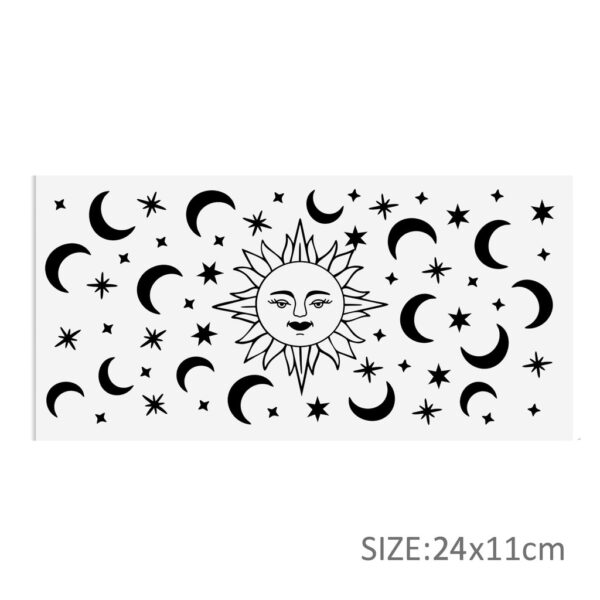 Black White Series 16oz DTF Sticker Cups Cool UV Wrap Transfer Sticker Label DIY Logo - Image 3