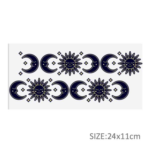 Black White Series 16oz DTF Sticker Cups Cool UV Wrap Transfer Sticker Label DIY Logo - Image 5