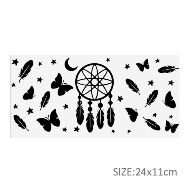 Black White Series 16oz DTF Sticker Cups Cool UV Wrap Transfer Sticker Label DIY Logo - Image 9