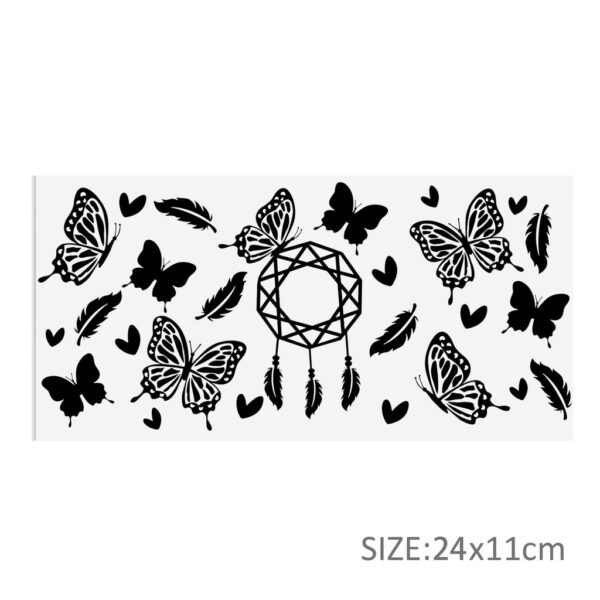 Black White Series 16oz DTF Sticker Cups Cool UV Wrap Transfer Sticker Label DIY Logo - Image 10