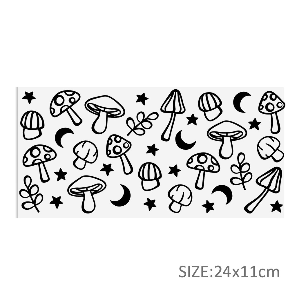 Black White Series 16oz DTF Sticker Cups Cool UV Wrap Transfer Sticker Label DIY Logo - Image 17