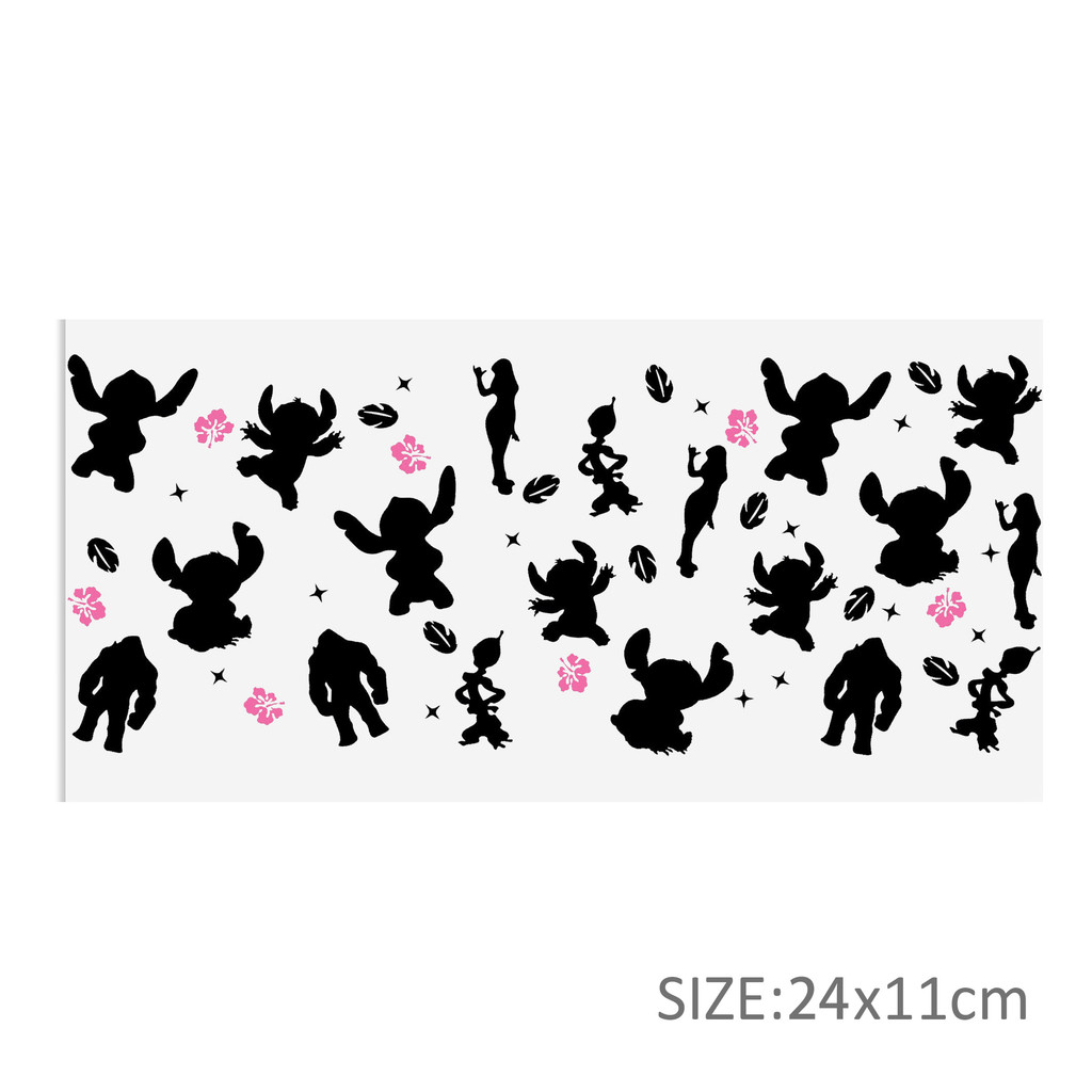 Black White Series 16oz DTF Sticker Cups Cool UV Wrap Transfer Sticker Label DIY Logo - Image 22