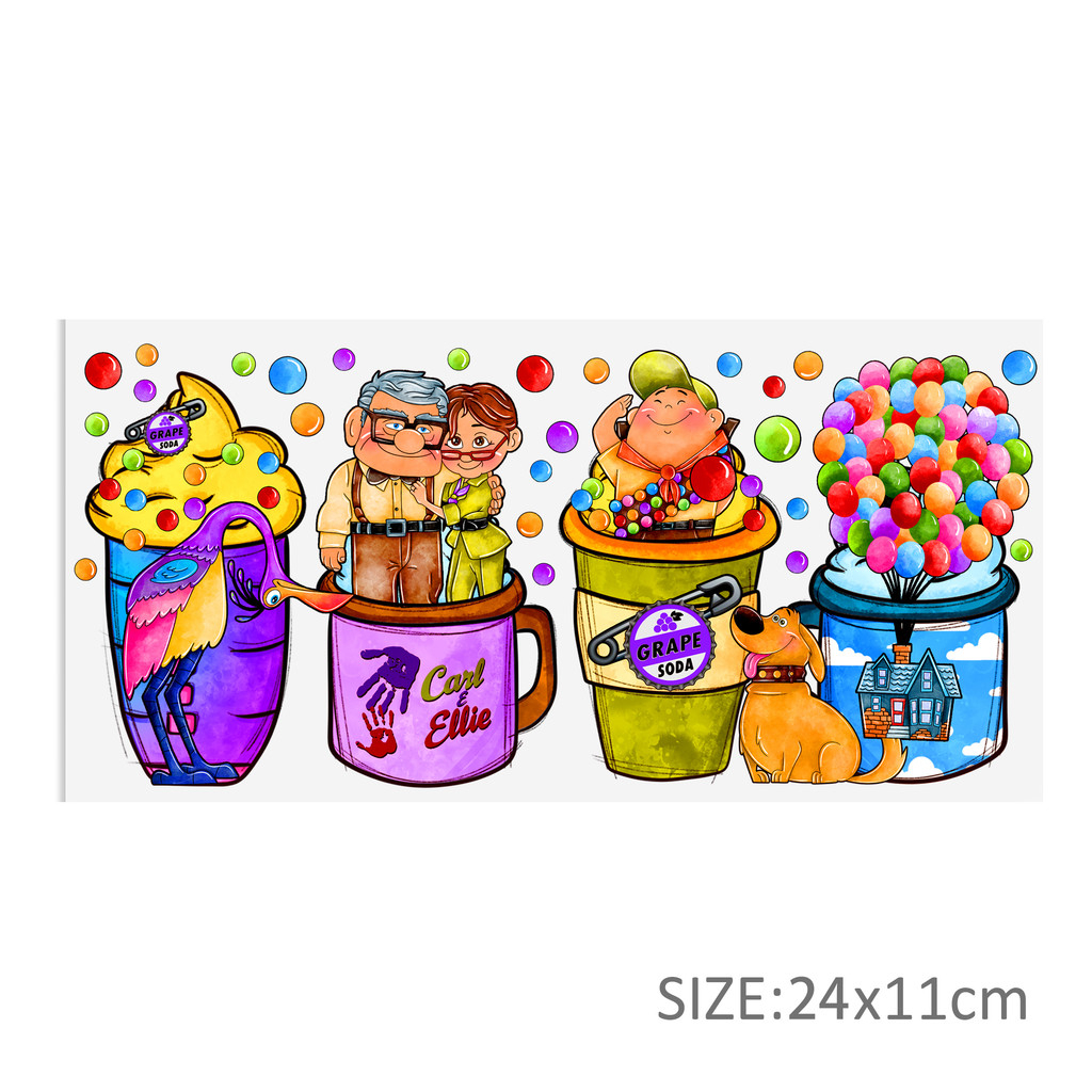 Disney Mickey 16oz DTF Sticker Cup Cool UV Wrap Transfer Sticker Label DIY Logo - Image 24