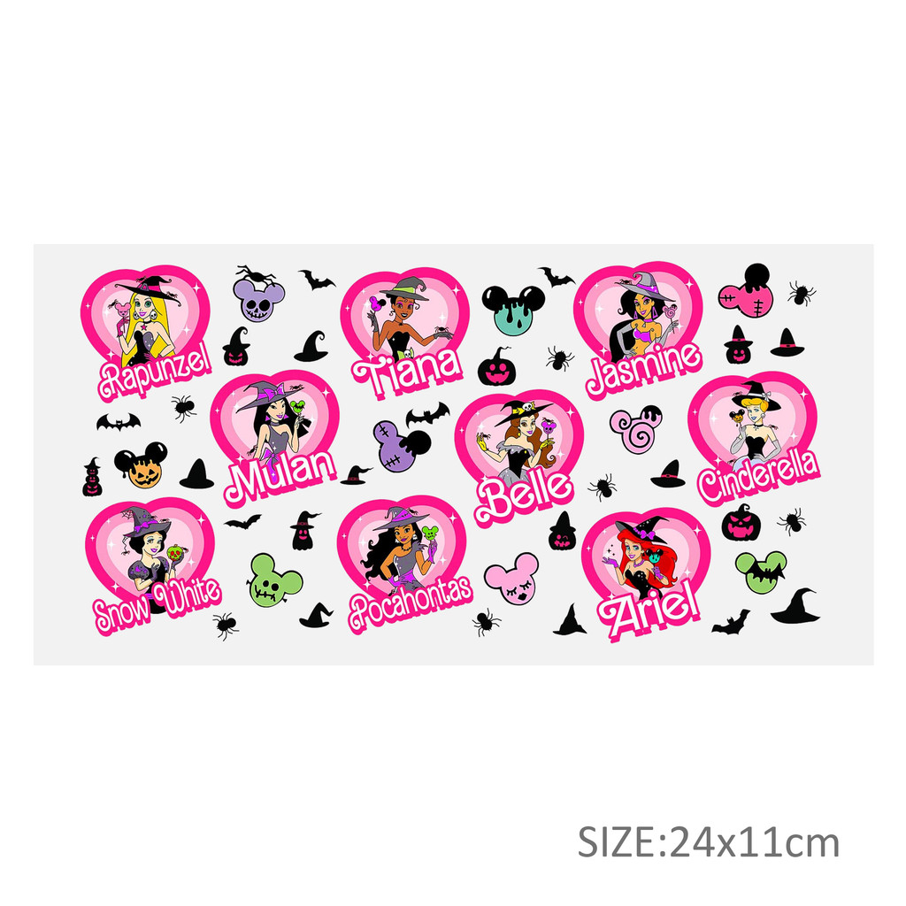 Disney 16oz DTF Sticker For Cups Cool UV Wrap Transfer Sticker Labels DIY Logo - Image 39