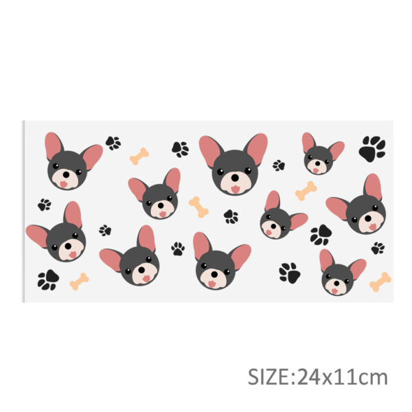Footprint Puppy 16oz Tumbler Template DTF Sticker Cup Cool UV Wrap Transfer Sticker Label - Image 4