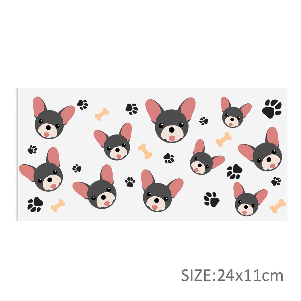 Footprint Puppy 16oz Tumbler Template DTF Sticker Cup Cool UV Wrap Transfer Sticker Label - Image 4