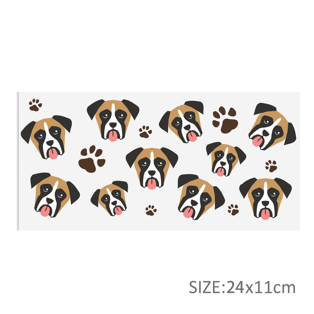 Footprint Puppy 16oz Tumbler Template DTF Sticker Cup Cool UV Wrap Transfer Sticker Label - Image 10