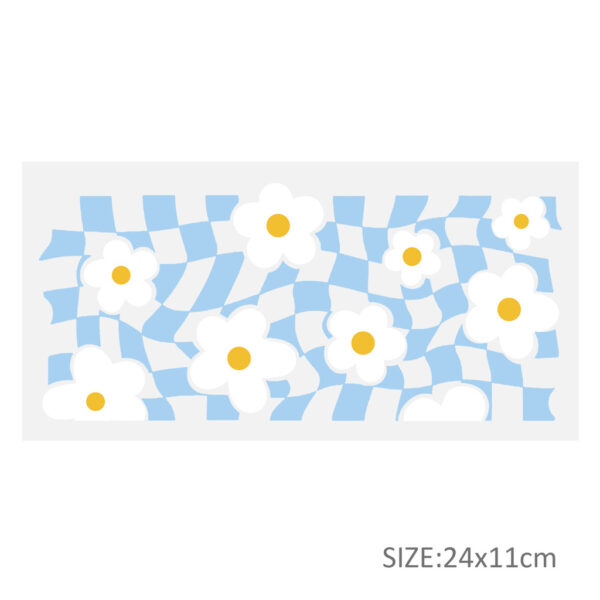 Butterfly Flower 16OZ UV DTF Glass Cup Can Wrap Transfers Stickers Drinks For Labels - Image 4