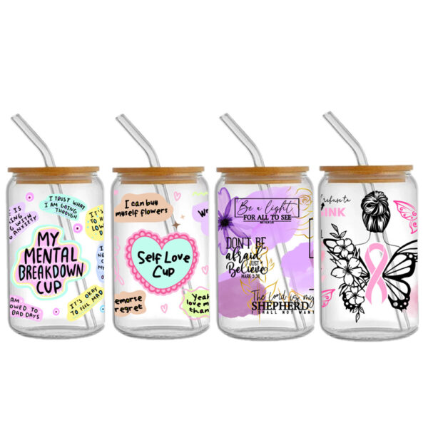 Affirmation Self Love Mental Health Positive UV DTF Sticker For 16oz Cups Wrap Transfer Sticker