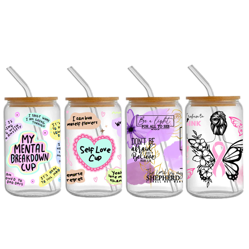 Affirmation Self Love Mental Health Positive UV DTF Sticker For 16oz Cups Wrap Transfer Sticker