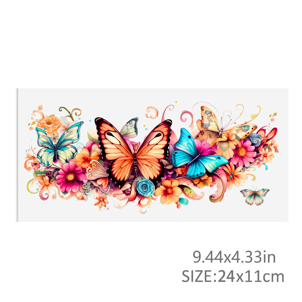 Butterfly UV DTF Sticker For 16oz Cups Wrap Transfer Sticker Labels DIY Logo - Image 15