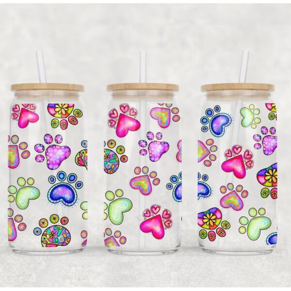 Sealife Mermaid Retro UV DTF Sticker Wraps 16OZ Glass Cup Can Wrap Transfer Custom Labels - Image 2