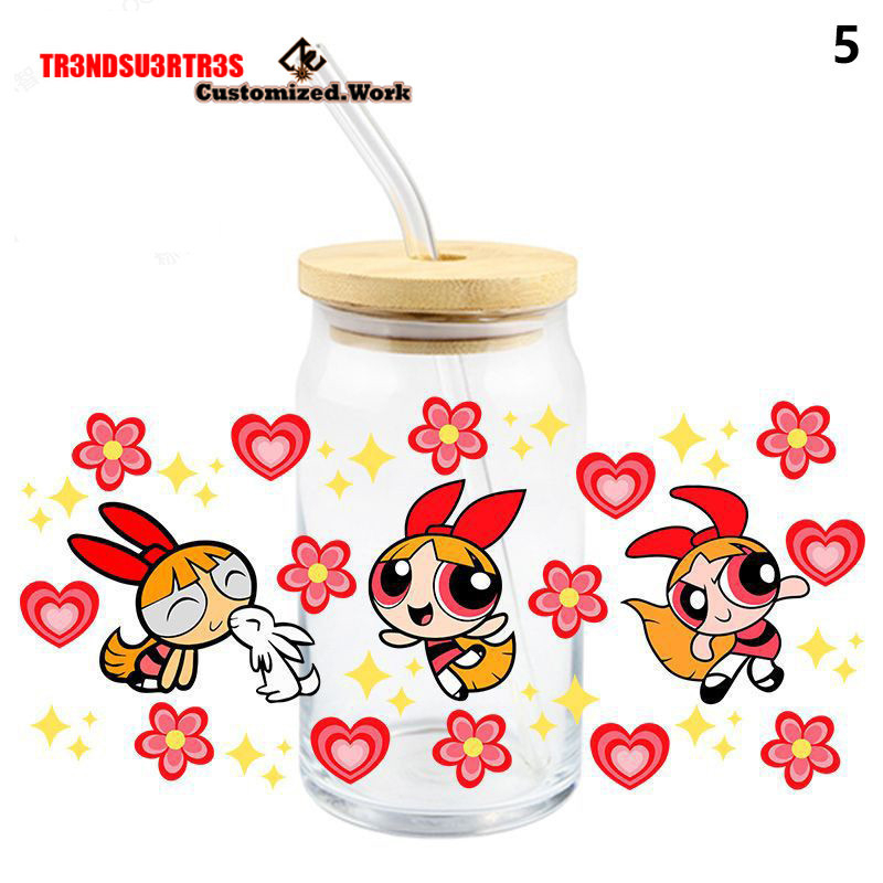 1pc Powerpuff Girls Buttercup Bubbles UV DTF Sticker For 16oz Cups Wrap Transfer Custom - Image 6