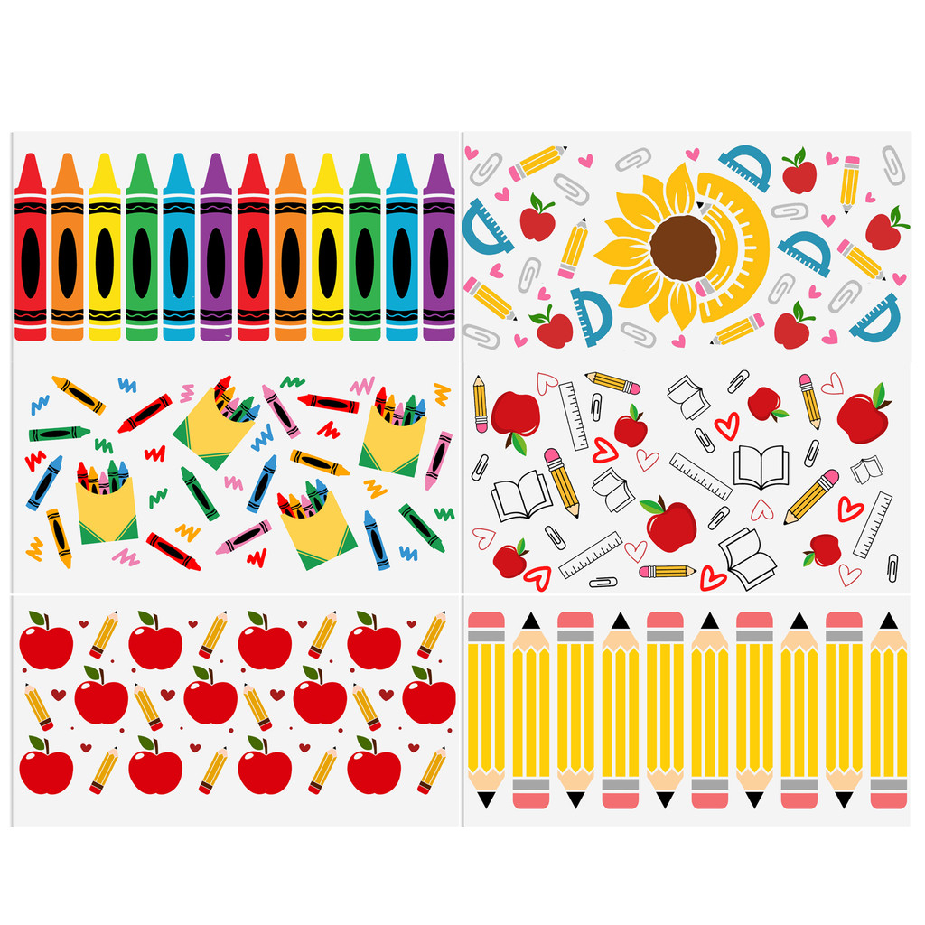 4-12pcs/Set Pencil AUTISM Affirmation Mental Health UV DTF Sticker 16oz Cups Wrap Transfer - Image 4