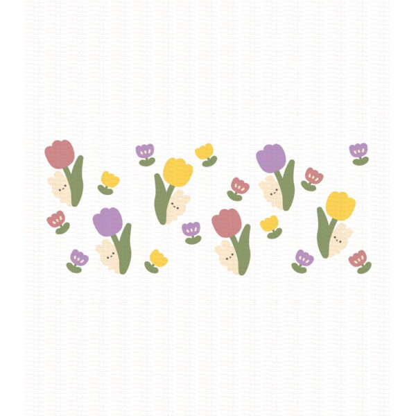 Tulips UV DTF Transfer Sticker Flower Themed For The 16oz Libbey Glasses Wraps Cup DIY Waterproof - Image 2