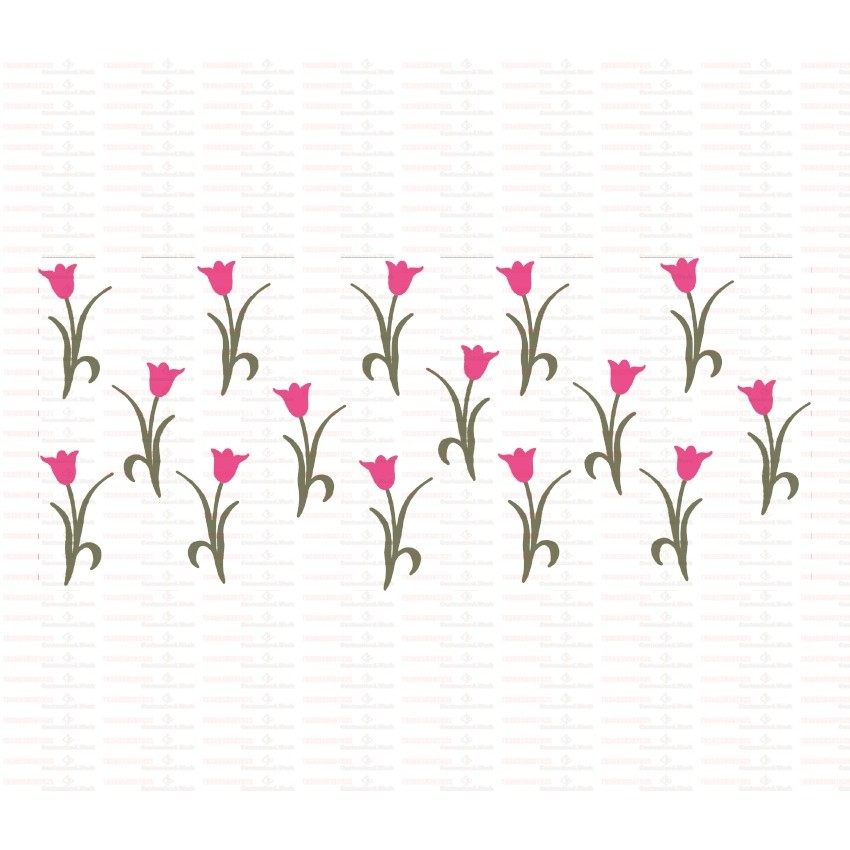 Tulips UV DTF Transfer Sticker Flower Themed For The 16oz Libbey Glasses Wraps Cup DIY Waterproof