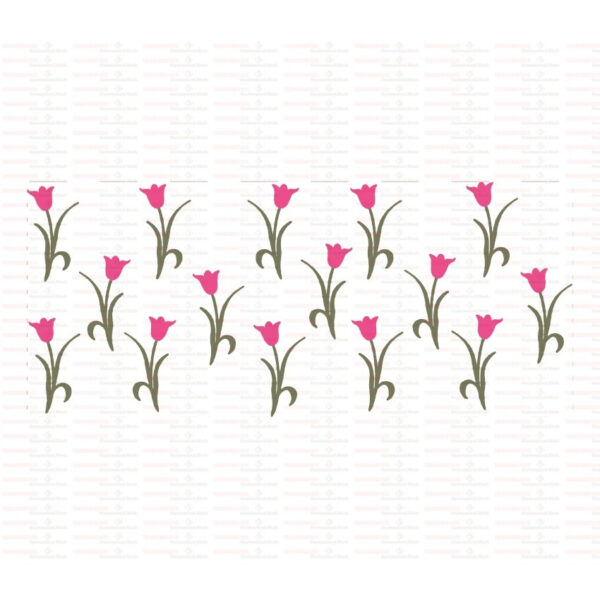 Tulips UV DTF Transfer Sticker Flower Themed For The 16oz Libbey Glasses Wraps Cup DIY Waterproof - Image 3