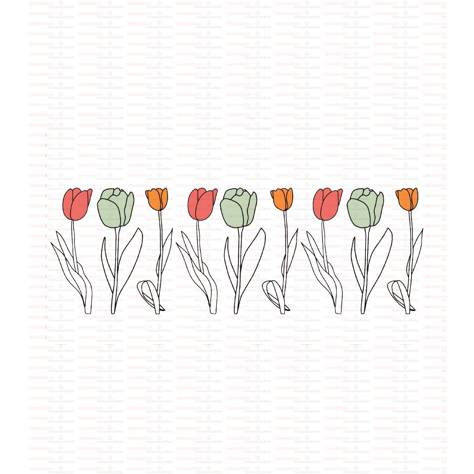 Tulips UV DTF Transfer Sticker Flower Themed For The 16oz Libbey Glasses Wraps Cup DIY Waterproof - Image 7