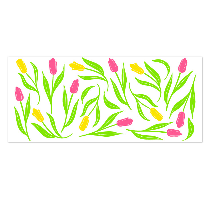 Tulips UV DTF Transfer Sticker Flower Themed For The 16oz Libbey Glasses Wraps Cup DIY Waterproof - Image 14