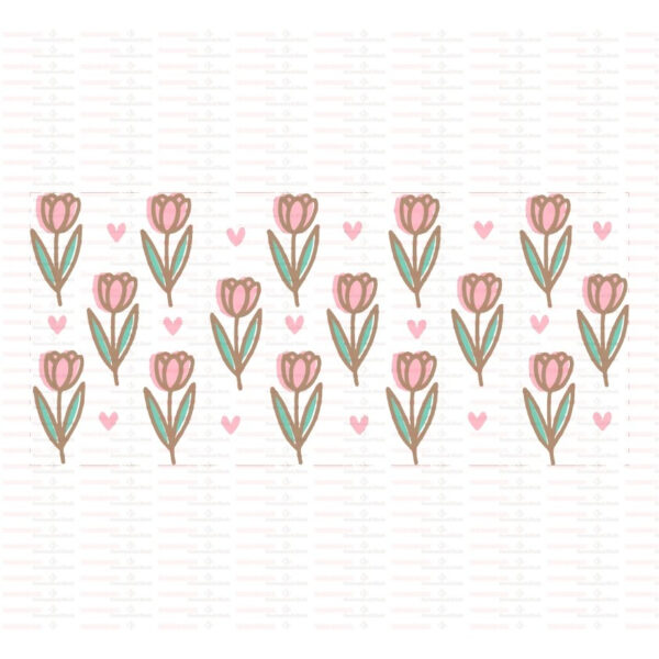 Tulips UV DTF Transfer Sticker Flower Themed For The 16oz Libbey Glasses Wraps Cup DIY Waterproof - Image 16