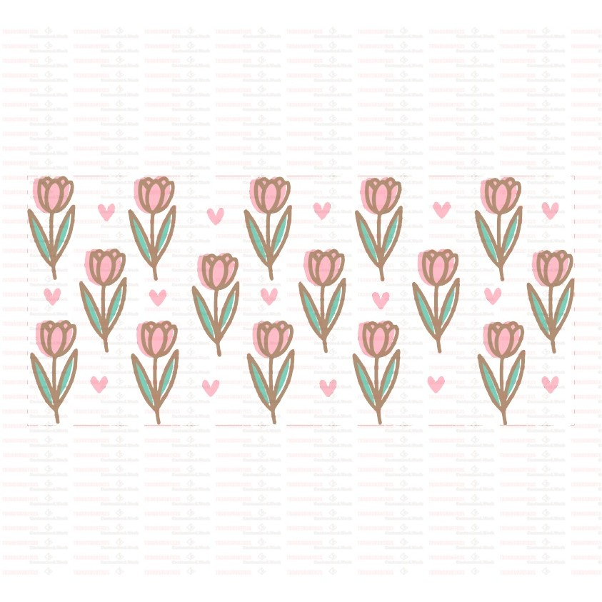 Tulips UV DTF Transfer Sticker Flower Themed For The 16oz Libbey Glasses Wraps Cup DIY Waterproof - Image 16