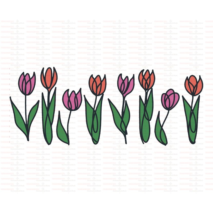 Tulips UV DTF Transfer Sticker Flower Themed For The 16oz Libbey Glasses Wraps Cup DIY Waterproof - Image 17