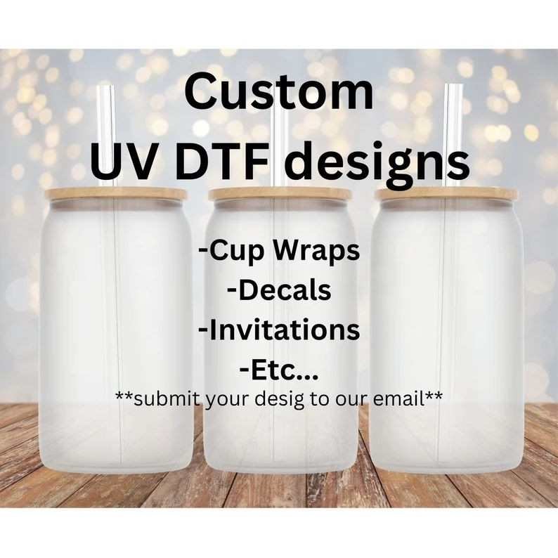 Just A Girl who's buliding Uv Dtf Cup Wraps Transfer Sticker Diy For 16 Oz Glass Cups - Image 3