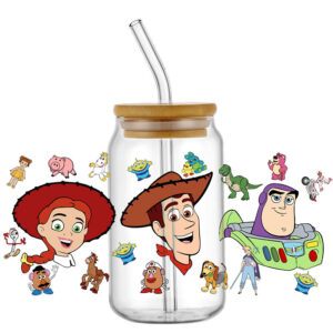 UV DTF Transfer Sticker Cartoon Toy Story Stickers Waterproof Cup Mug Wraps DIY 3D Wrap Decal